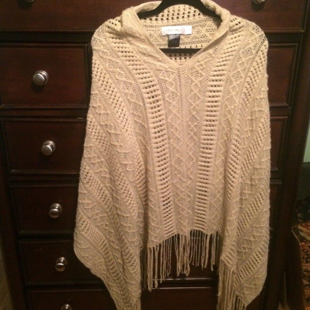 Boho Knit Style Poncho Fringe Urban Mangoz